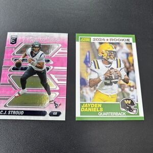 Jayden Daniels 2024 Rookie‎ And CJ Stroud Elite Pink